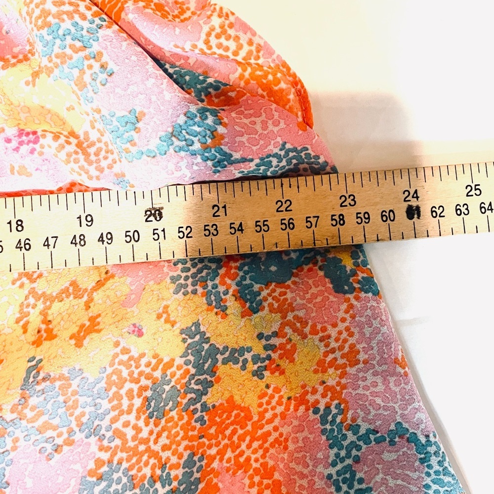 Umgee Floral Boho Shift Dress Size Large Pink Ruffle Neck Flowy Boutique - Picture 8 of 9